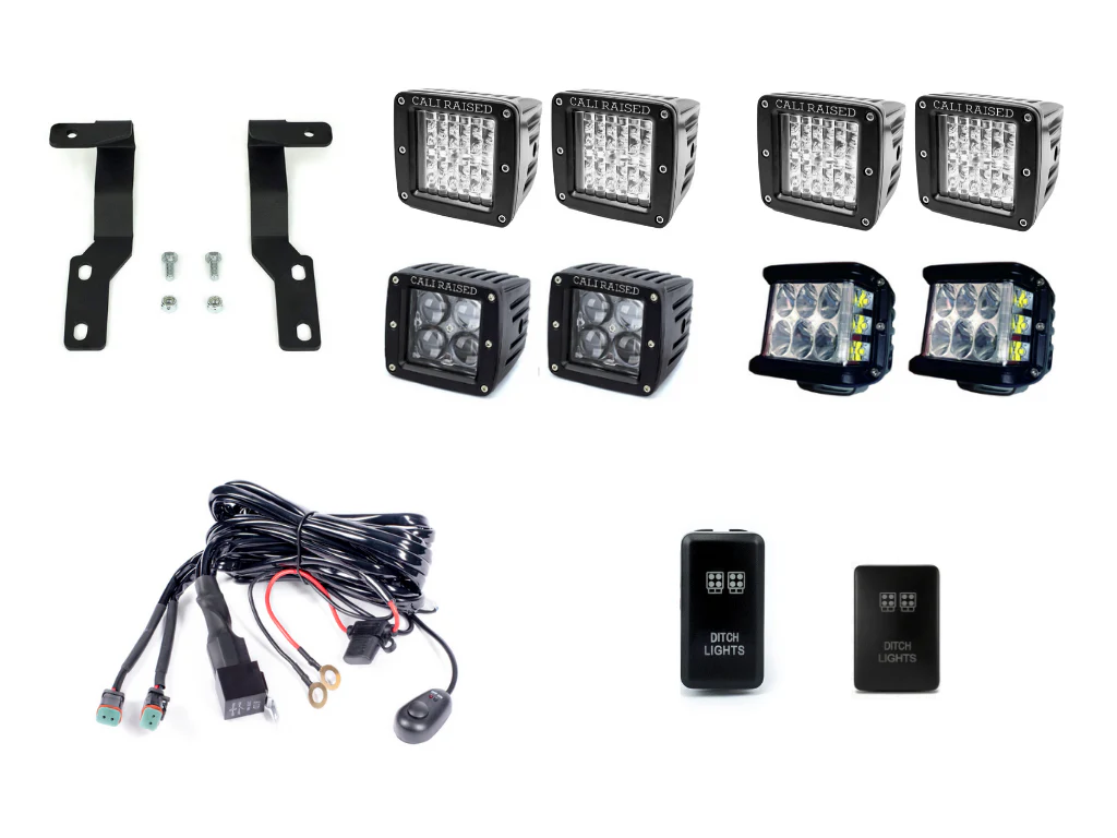 Low Profile LED Ditch Light Brackets Kit For 2005-2015 Toyota Tacoma - Image 2