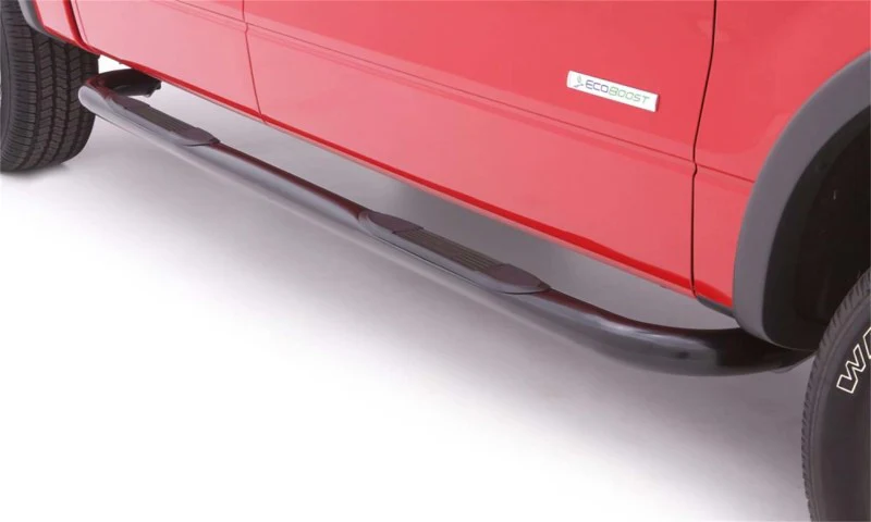 Lund 2019 Chevy Silverado 1500 Double Cab 3In Round Bent Steel Nerf Bars - Black - Image 3