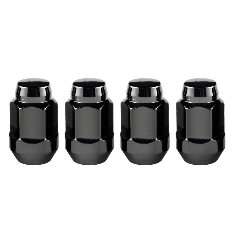 McGard Hex Lug Nut (Cone Seat Bulge Style) 1/2-20 / 3/4 Hex / 1.45in. Length (4-pack) - Black - Image 4
