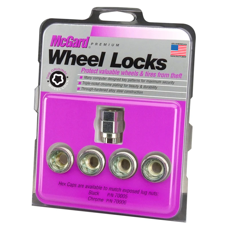McGard Wheel Lock Nut Set - 4pk. (Under Hub Cap / Cone Seat) M12X1.5 / 19mm & 21mm Hex / .775in. L - Image 4