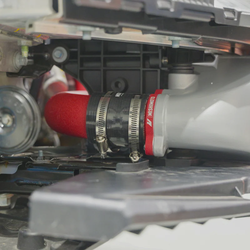 Mishimoto 2022+ Honda Civic 1.5T Intercooler Kit - Silver Intercooler - Red Pipes - Image 6