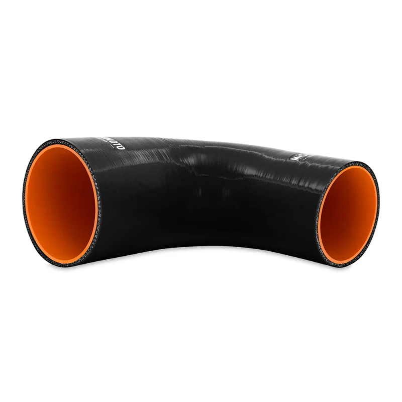 Mishimoto Silicone Reducer Coupler 90 Degree 3.5in to 4in - Black - Image 6