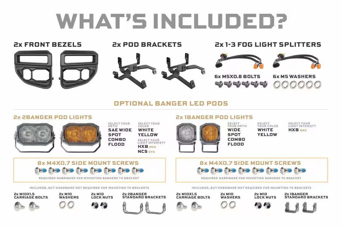 Morimoto Banger Fog Brackets: 20-22 Super Duty OE LED (Set) - Image 3