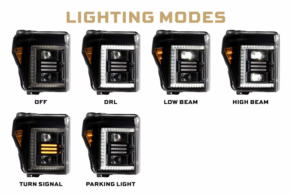 Morimoto Ford Super Duty (11-16) XB Hybrid LED Headlights - Image 3