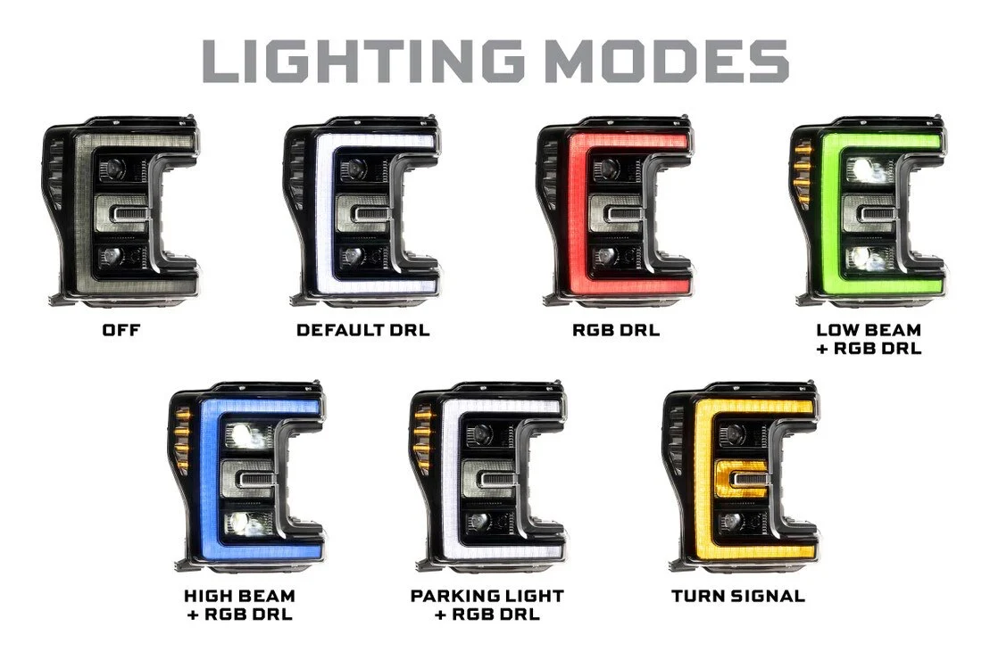 Morimoto Ford Super Duty (17-19) XRGB LED Headlights - Image 15