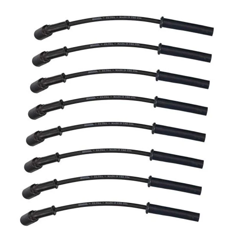 Moroso 99-13 GM LS/LQ 4.8/5.3/5.7/6.0/6.2L Ultra350 8mm Multi-Angle Boot Spark Plug Wire Set - Black