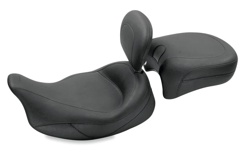 Mustang 08-21 Harley Electra Glide Std,Rd Glide,Rd King,Str Glide Touring Solo Seat - Black - Image 2