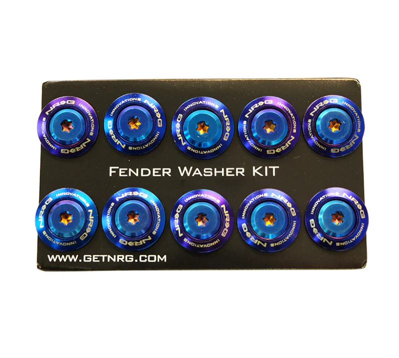 NRG Fender Washer Kit (TI Series) M6 Bolts For Plastic (TI Burn Washer/TI Burn Screw) - Set of 10 - Image 2