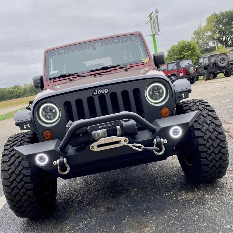 Oracle 07-18 Jeep Wrangler JK Switchback LED Halo Headlights - Amber/White - Switchback - Image 6