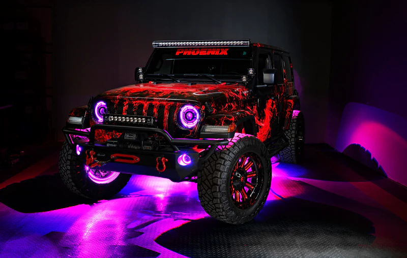 Oracle Bluetooth + RF Underbody Rock Light Kit - 4 PCS - ColorSHIFT - Image 23