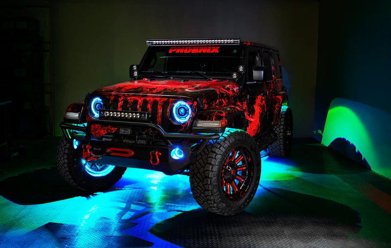 Oracle Bluetooth + RF Underbody Rock Light Kit - 4 PCS - ColorSHIFT - Image 48