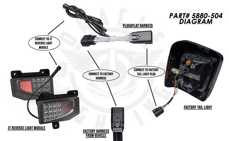 Oracle Jeep Gladiator JT Rear Bumper LED Reverse Lights w/ Plug & Play Harness - 6000K - Image 15