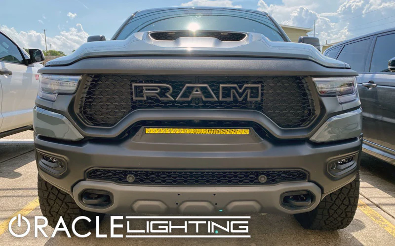 ORACLE Lighting 19-22 RAM Rebel/TRX Front Bumper Flush LED Light Bar System - Yellow - Image 3