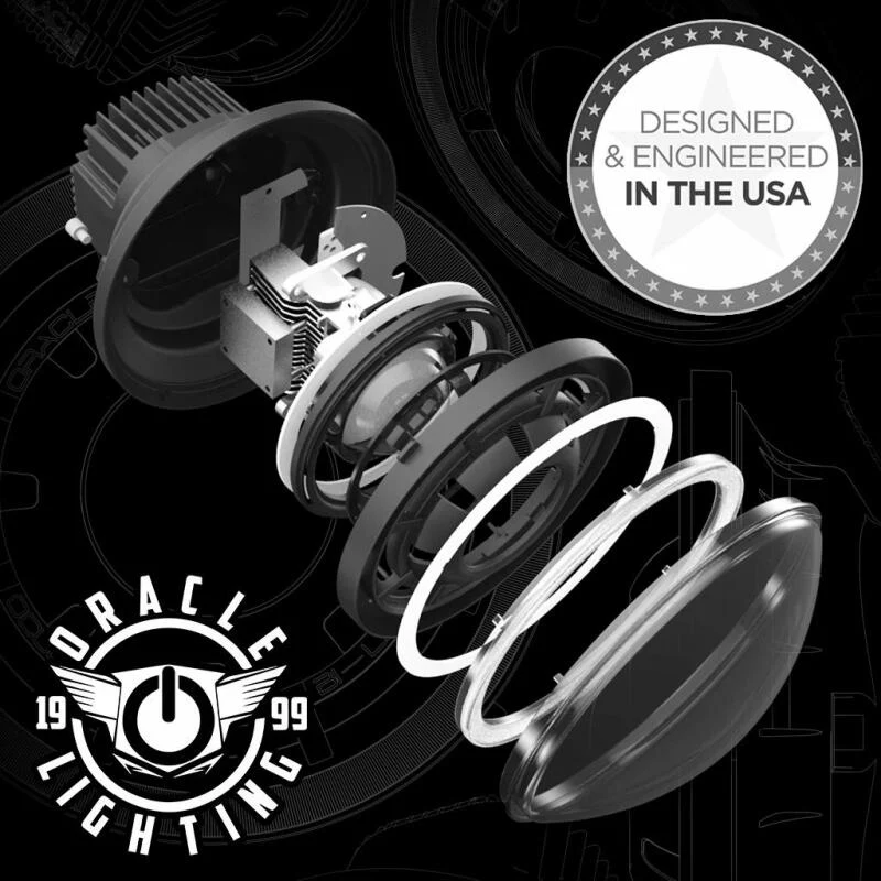 Oracle Oculus 7in Bi-LED Projector Headlights for Jeep Wrangler JK - 6000K - Image 11