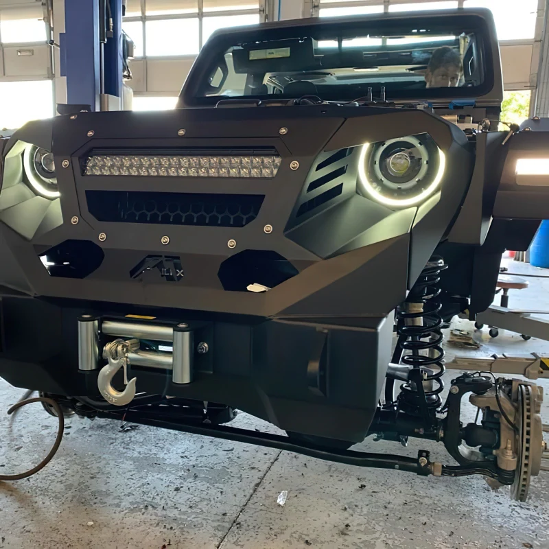 Oracle Oculus Bi-LED Projector Headlights for Jeep JL/Gladiator JT - Matte Blk - 5500K - Image 4