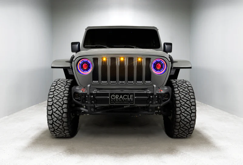Oracle Pre-Runner Style LED Grille Kit for Jeep Gladiator JT - Amber - Image 6