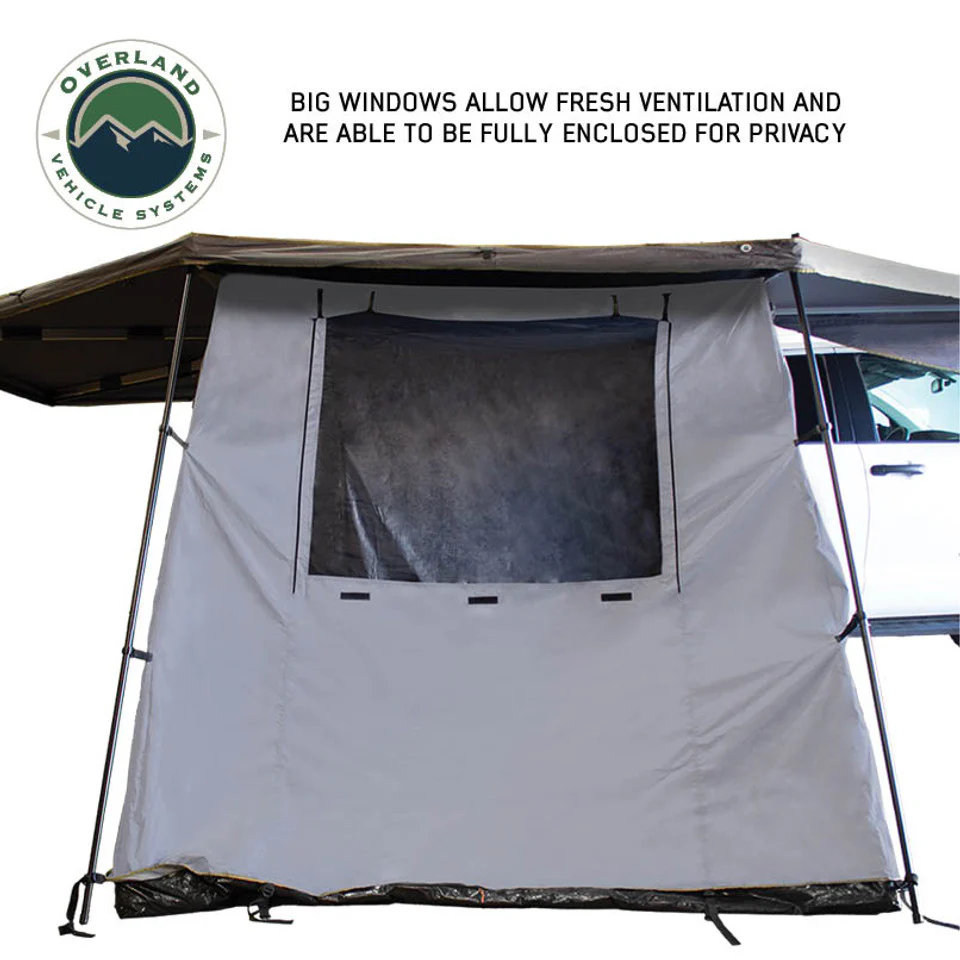 OVS HD Nomadic 270/180 Degree Awning Annex Room Enclosure - Grey Body, Green Trim - Image 3