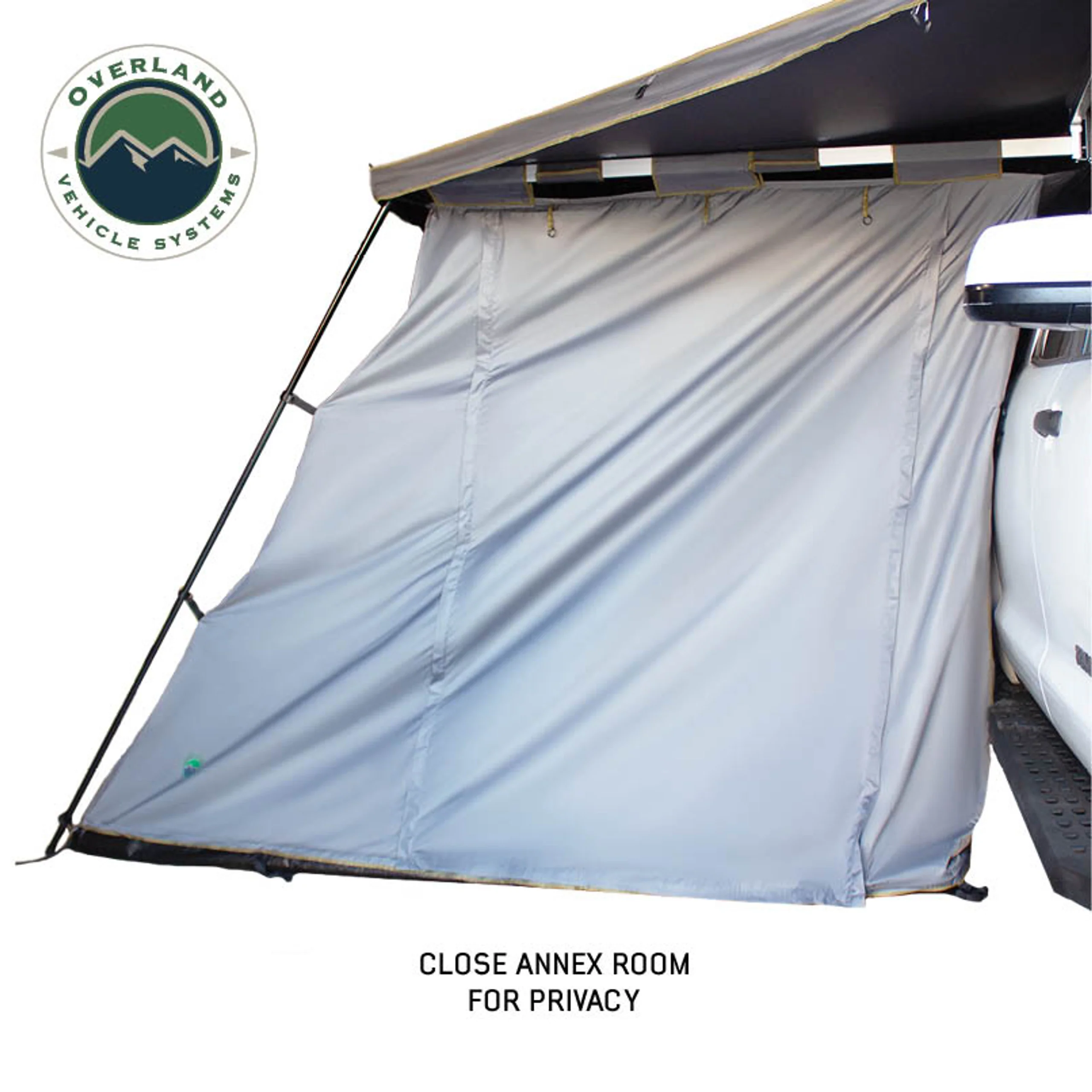 OVS HD Nomadic 270/180 Degree Awning Annex Room Enclosure - Grey Body, Green Trim - Image 6