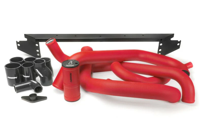 PERRIN 02-07 Subaru WRX/STI Front Mount Intercooler Boost Tube Kit - Red - Image 3