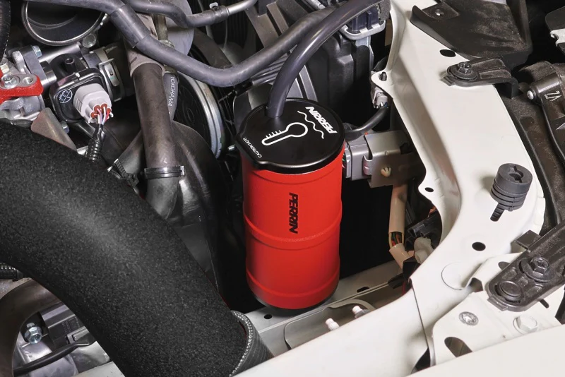 PERRIN 02-26 Subaru WRX / 04-21 STI / 13-26 BRZ/GR86/FRS/86 Coolant Overflow Tank - Red - Image 4