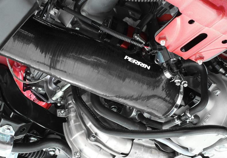 PERRIN 15-21 Subaru WRX / 14-18 Forester XT Turbo Inlet Hose 3in. w/ Turbo Adapter Flange - Black - Image 2