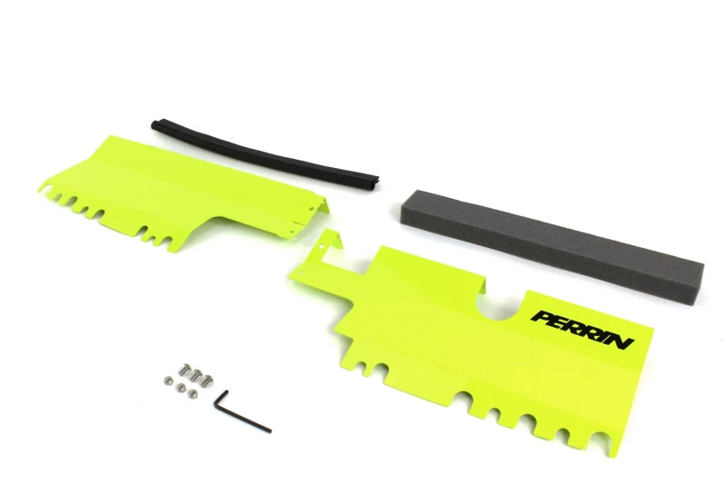 PERRIN 15-21 Subaru WRX/STI Radiator Shroud (Without OEM Intake Scoop) - Neon Yellow - Image 4