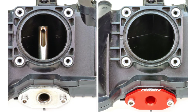 PERRIN 22-26 Subaru WRX / 20-26 Ascent & OBXT & Legacy XT Low Profile Intake Return Nozzle - Red - Image 3