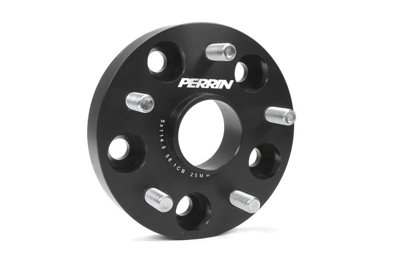 PERRIN Subaru 25mm Wheel Spacers 5x114.3 BP w/56mm Hub - Black - Image 7