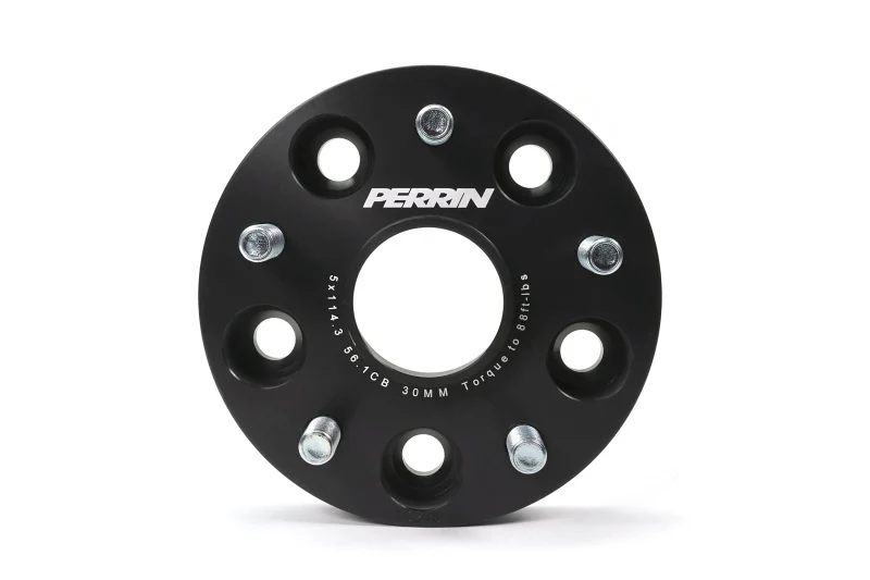 PERRIN Subaru 30mm Wheel Spacers 5x114.3 BP w/56mm Hub - Black - Image 6