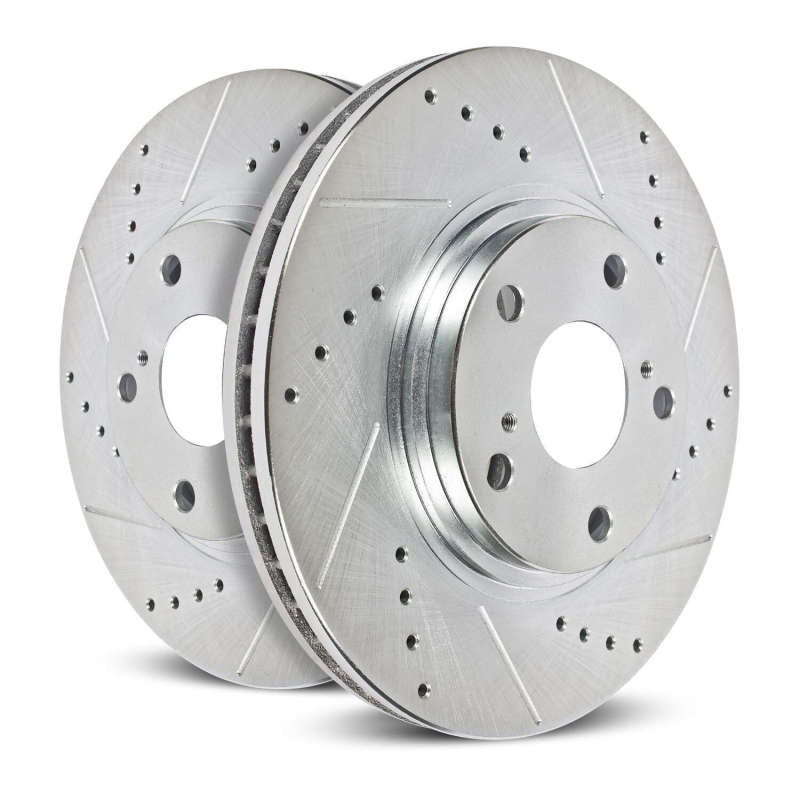 Power Stop 11-21 GMC Sierra 3500 HD Front Drilled & Slotted Rotor - Pair - Image 3