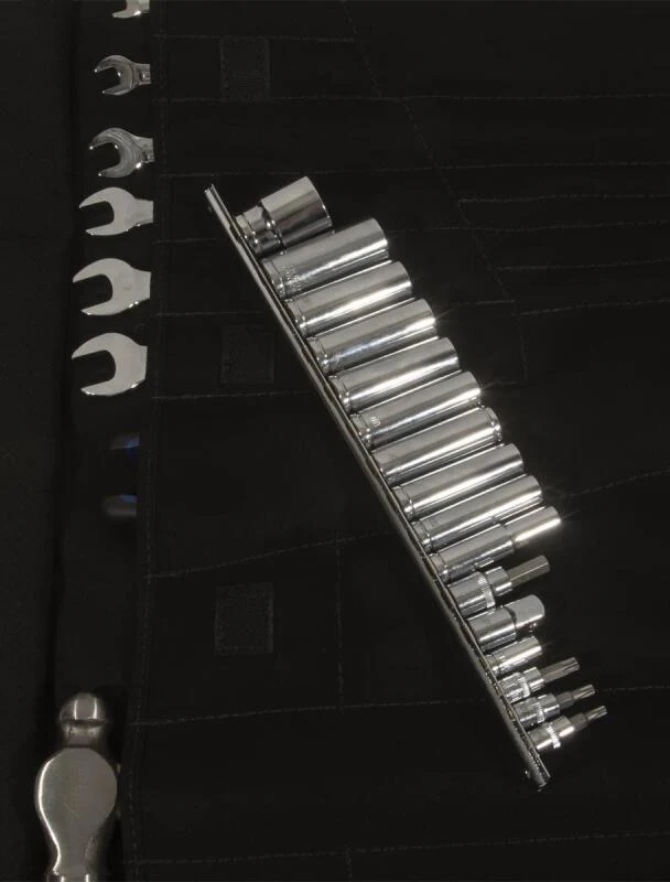 PRP 35pc Can-Am Roll Up Tool bag Tool kit - Black - Image 4