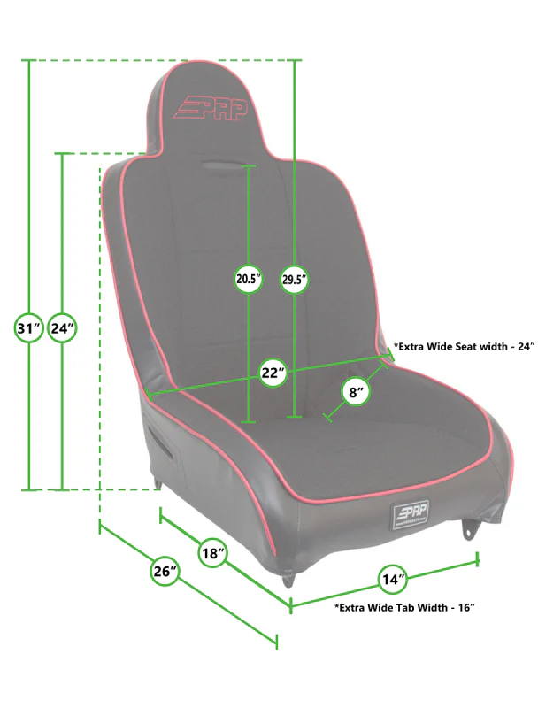 PRP 97-02 Jeep Wrangler TJ Premier High Back Suspension Seats Kit (Pair) - Gray - Image 2