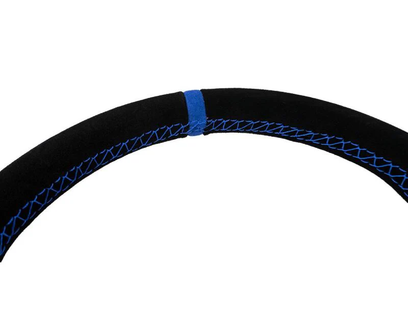 PRP Comp-R D-Shape Suede Steering Wheel - Blue - Image 3