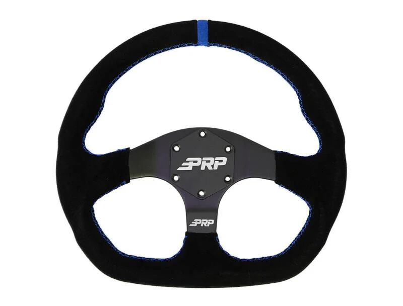 PRP Comp-R D-Shape Suede Steering Wheel - Blue - Image 4