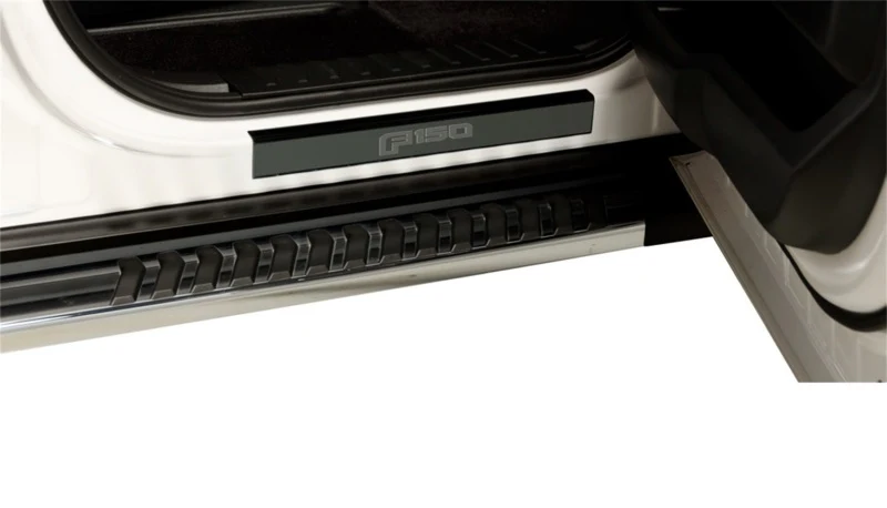 Putco 15-20 Ford F-150 - SuperCrew w/ F-150 Etching (4pcs) Black Platinum Door Sills - Image 2