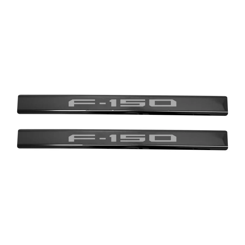 Putco 15-20 Ford F-150 - SuperCrew w/ F-150 Etching (4pcs) Black Platinum Door Sills - Image 5