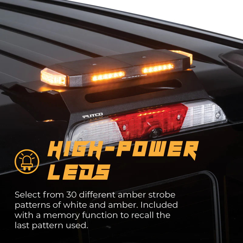 Putco 48In Universal 48In Tri Color Hornet Light (Amber/Blue/White) - LED Stealth Rooftop Strobe Bar - Image 7