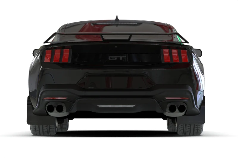 Rally Armor 2024+ Ford Mustang Black UR Mud Flap w/ Metallic Black Logo - Image 4