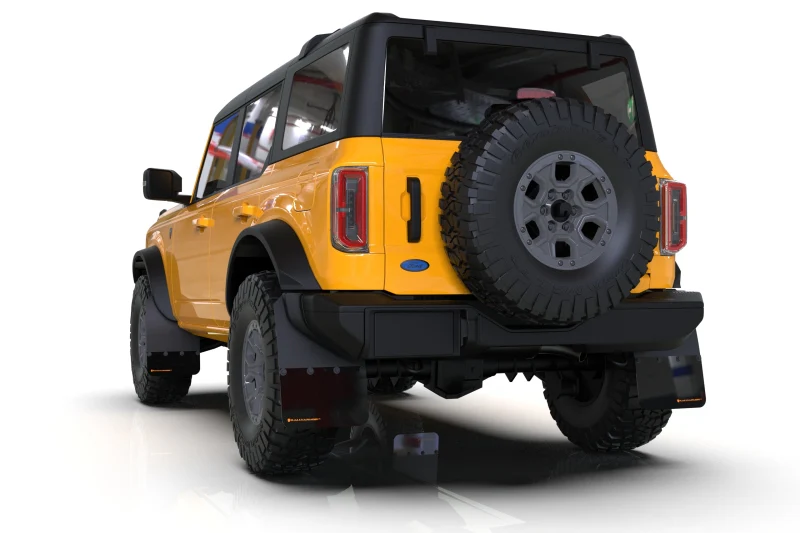 Rally Armor 21-25 Ford Bronco (Plstc Bmpr + RB - NO Rptr/Sprt) Blk Mud Flap w/Red Logo - Image 4