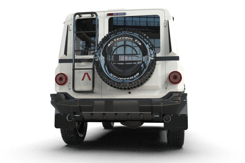 Rally Armor 23-25 Ineos Grenadier Black Mud Flap - Metallic Black Logo - Image 3