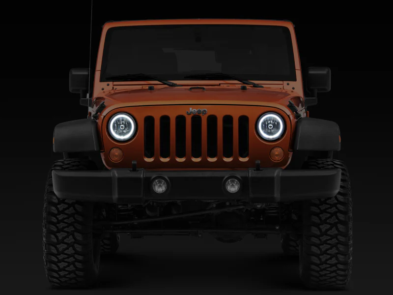 Raxiom 07-18 Jeep Wrangler JK LED Halo Headlights- Chrome Housing (Clear Lens) - Image 11