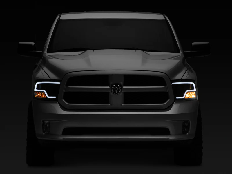 Raxiom 09-18 RAM 1500 LED Halo Projector Headlights- Black Housing (Clear Lens) - Image 8
