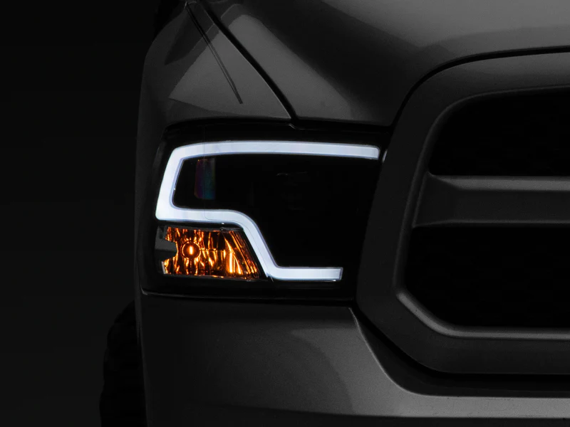 Raxiom 09-18 RAM 1500 LED Halo Projector Headlights- Black Housing (Clear Lens) - Image 9