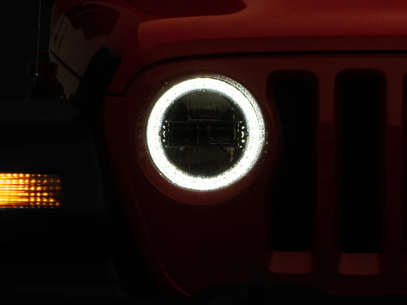 Raxiom 18-22 Jeep Wrangler JL/JT Axial Series LED Headlights- Black Housing (Clear Lens) - Image 12