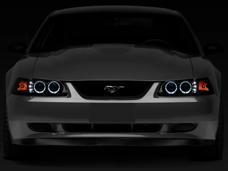 Raxiom 99-04 Ford Mustang Dual LED Halo Projector Headlights- Black Housing (Smoked Lens) - Image 13
