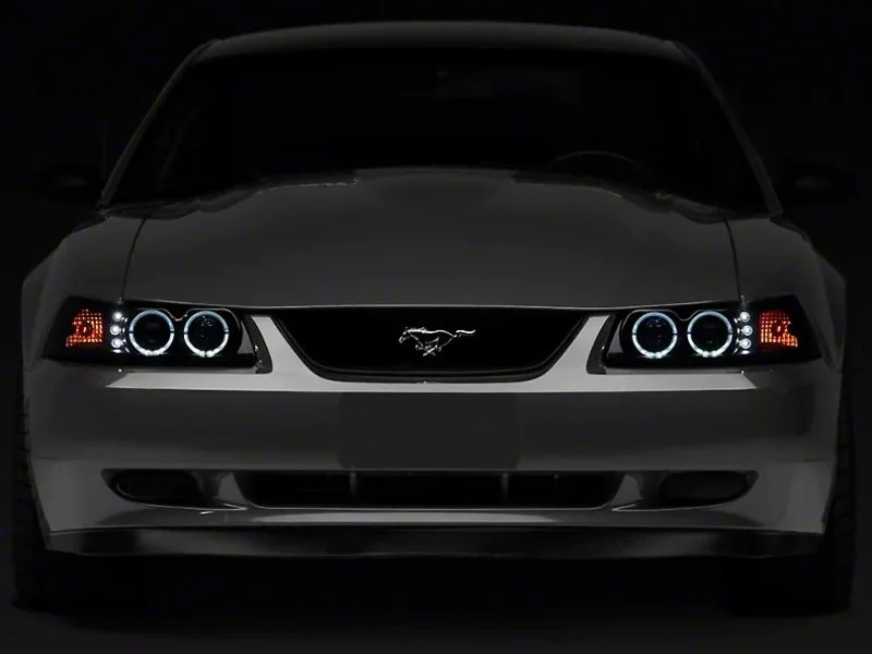 Raxiom 99-04 Ford Mustang Dual LED Halo Projector Headlights- Black Housing (Smoked Lens) - Image 14