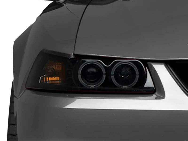 Raxiom 99-04 Ford Mustang Dual LED Halo Projector Headlights- Black Housing (Smoked Lens) - Image 5