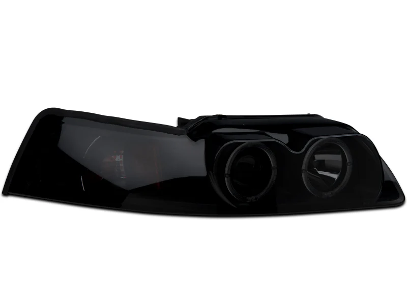 Raxiom 99-04 Ford Mustang Dual LED Halo Projector Headlights- Black Housing (Smoked Lens) - Image 6