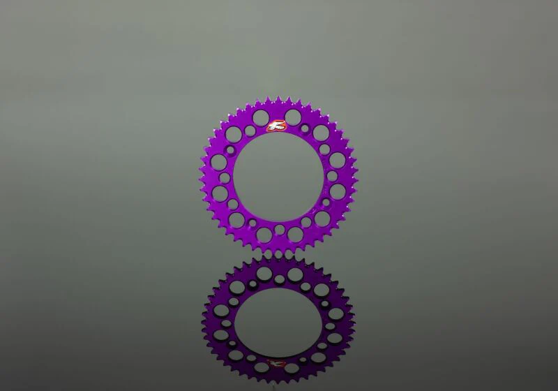 Renthal 94+ Kawasaki KX 125-450 Rear Grooved Sprocket - Purple 520-49 Teeth