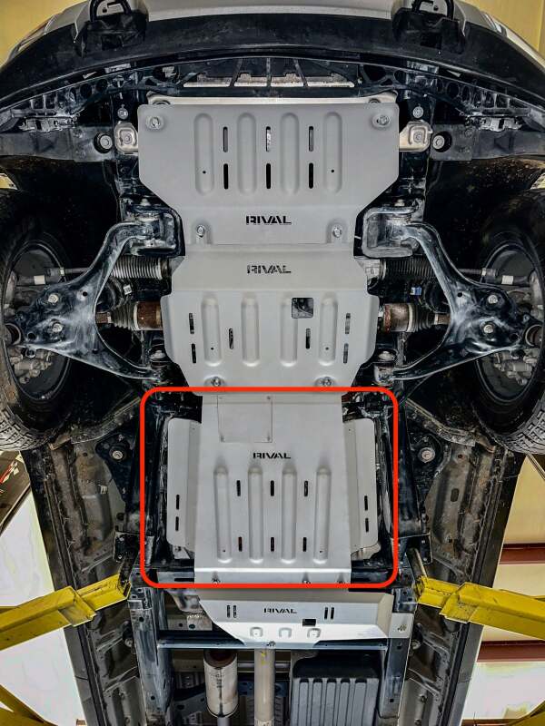 Rival 2015-2026 Ford F150 EcoBoost Only Aluminum Transmission Catalytic Converter Skid Plate - Image 7